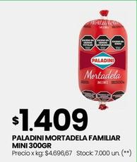 Oferta de Paladini - Mortadela Familiar Mini por $1409 en Changomas