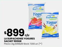 Oferta de La Suipachense - Yogures Sachet por $899 en HiperChangomas