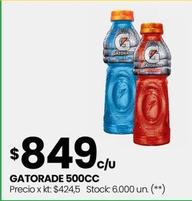 Oferta de Gatorade - 500CC por $849 en HiperChangomas