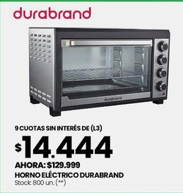 Oferta de Durabrand - Horno Eléctrico por $129999 en HiperChangomas