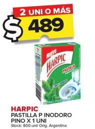 Oferta de Harpic - Pastilla P Inodoro Pino X 1 Uni por $489 en Carrefour Maxi