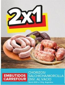 Oferta de Carrefour - Embutidos Chorizos/Salchicha/Morcilla Env Al Vacio en Carrefour Maxi