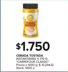 Oferta de Carrefour Classic - Cebada Tostada por $1750 en Carrefour Maxi