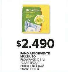 Oferta de Carrefour - Paño Absorvente Multiuso por $2490 en Carrefour Maxi