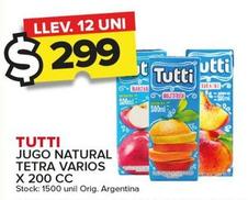 Oferta de Tutti - Jugo Natural Tetra Varios por $299 en Carrefour Maxi