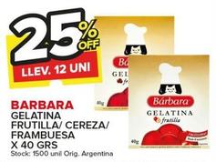 Oferta de Barbara - Gelatina Frutilla en Carrefour Maxi