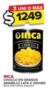 Oferta de Inca - Choclo En Granos Amarillo por $1249 en Carrefour Maxi