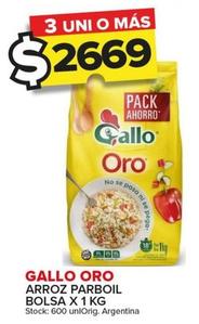 Oferta de Gallo Oro - Arroz Parboil Bolsa por $2669 en Carrefour Maxi