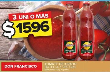 Oferta de Don Francisco - Tomate Triturado Botella por $1596 en Carrefour Maxi