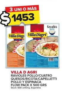 Oferta de Villa D'agri - Ravioles Pollo por $1453 en Carrefour Maxi