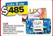 Oferta de Lux - Jabón De Tocador Refrescate/ Degustame/ Lirio Azul por $485 en Carrefour Maxi