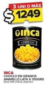Oferta de Inca - Choclo En Granos Amarillo Lata por $1249 en Carrefour Maxi