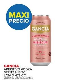 Oferta de Gancia - Aperitivo Vodka Spritz Hibisc Lata en Carrefour Maxi
