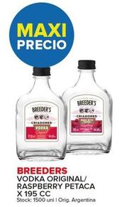 Oferta de Breeders - Vodka Original / Raspberry Petaca en Carrefour Maxi