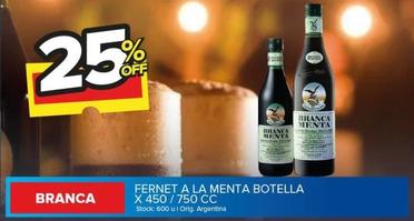 Oferta de Branca - Fernet A La Manta Botella en Carrefour Maxi