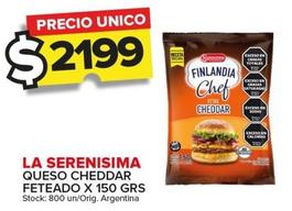 Oferta de La Serenísima - Queso Cheddar Feteado por $2199 en Carrefour Maxi