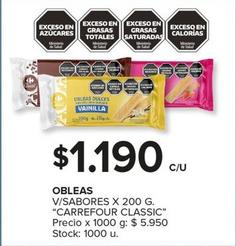 Oferta de Carrefour Classic - Obleas por $1190 en Carrefour Maxi