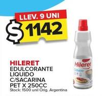 Oferta de Hileret - Edulcorante Liquido C/Sacarina por $1142 en Carrefour Maxi