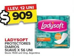 Oferta de Ladysoft - Protectores Diarios Suave X 56 Uni por $909 en Carrefour Maxi