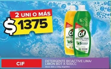 Oferta de Cif - Detergente Bioactive Lima / Limon Bot en Carrefour Maxi