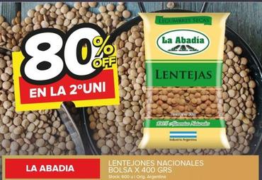 Oferta de La Abadia - Lentejones Nacionales Bolsa en Carrefour Maxi