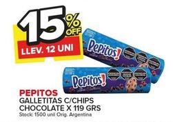 Oferta de Pepitos - Galletitas C/cHIPS cHOCOLATE x 119 GRS en Carrefour Maxi