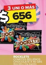 Oferta de Rocklets - Confites Rellenos Chocolate  por $656 en Carrefour Maxi