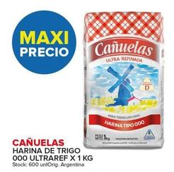 Oferta de Canuelas - Harina De Trigo 000 Ultraref X 1Kg en Carrefour Maxi
