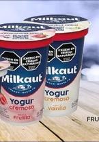 Oferta de Milkaut - Yogur Cremoso Entero Frutilla/Vanilla/Frutilla O Lac/Vanilla O Lac Pote 120 X GRS  en Carrefour Maxi
