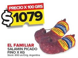 Oferta de El Familiar - Salamin Picado Fino por $107,9 en Carrefour Maxi