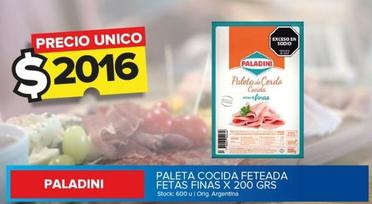Oferta de Paladini - Paleta Cocida Feteada Fetas Finas por $2016 en Carrefour Maxi