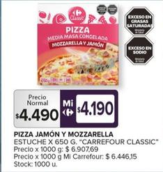 Oferta de Pizza por $4490 en Carrefour Maxi