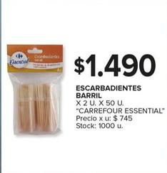 Oferta de Carrefour - Escarbadientes Barril por $1490 en Carrefour Maxi