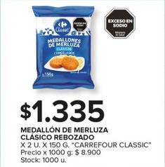 Oferta de Carrefour - Medallon De Merluza Clasico Rebozado por $1335 en Carrefour Maxi