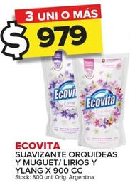 Oferta de Ecovita - Suavizante Orquideas Y Muguet / Lirios Y Ylang X 900 Cc por $979 en Carrefour Maxi