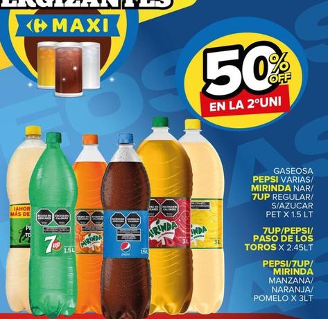 Oferta de Pepsi - Gaseosa Varias en Carrefour Maxi