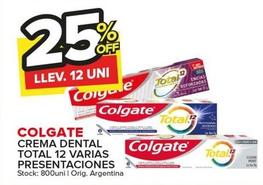Oferta de Colgate - Crema Dental Total 12 Varias Presentaciones  en Carrefour Maxi