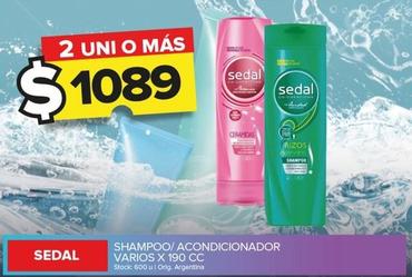 Oferta de Sedal - Shampoo / Acondicionador Varios por $1089 en Carrefour Maxi