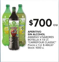 Oferta de Carrefour - Aperitivo Sin Alcohol por $700 en Carrefour Maxi