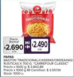 Oferta de Carrefour - Papas Fritas Congeladas por $2690 en Carrefour Maxi
