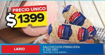 Oferta de Lario - Salchichon Primavera por $1399 en Carrefour Maxi