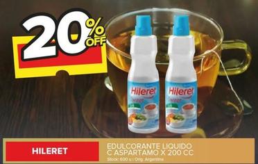 Oferta de H Hileret - Edulcorante Liquido C Aspartamo en Carrefour Maxi