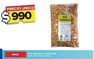 Oferta de Maiz Piscingallo X 500 Grs por $990 en Carrefour Maxi