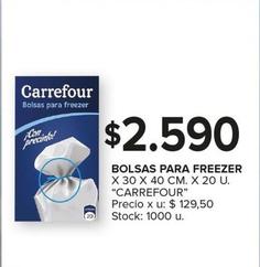 Oferta de Carrefour - Bolsas Para Freezer por $2590 en Carrefour Maxi