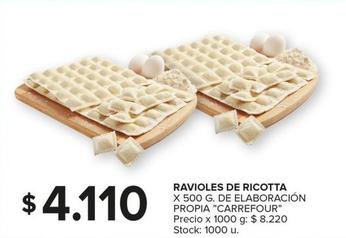 Oferta de Carrefour - Ravioles De Ricotta por $4110 en Carrefour Maxi