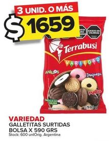 Oferta de Terrabusi - Variedad Galletitas Surtidas Bolsa por $1659 en Carrefour Maxi