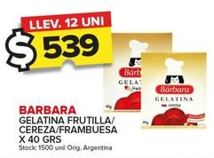 Oferta de Barbara - Gelatina Frutilla por $539 en Carrefour Maxi