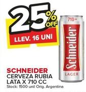 Oferta de Schneider - Cerveza Rubia Lata en Carrefour Maxi