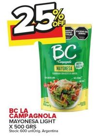 Oferta de Bc La Campagnola - Mayonesa Light en Carrefour Maxi