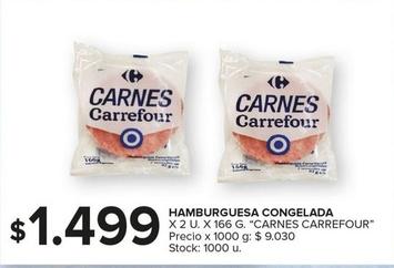 Oferta de Carnes Carrefour - Hamburguesa Congelada por $1499 en Carrefour Maxi